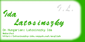 ida latosinszky business card